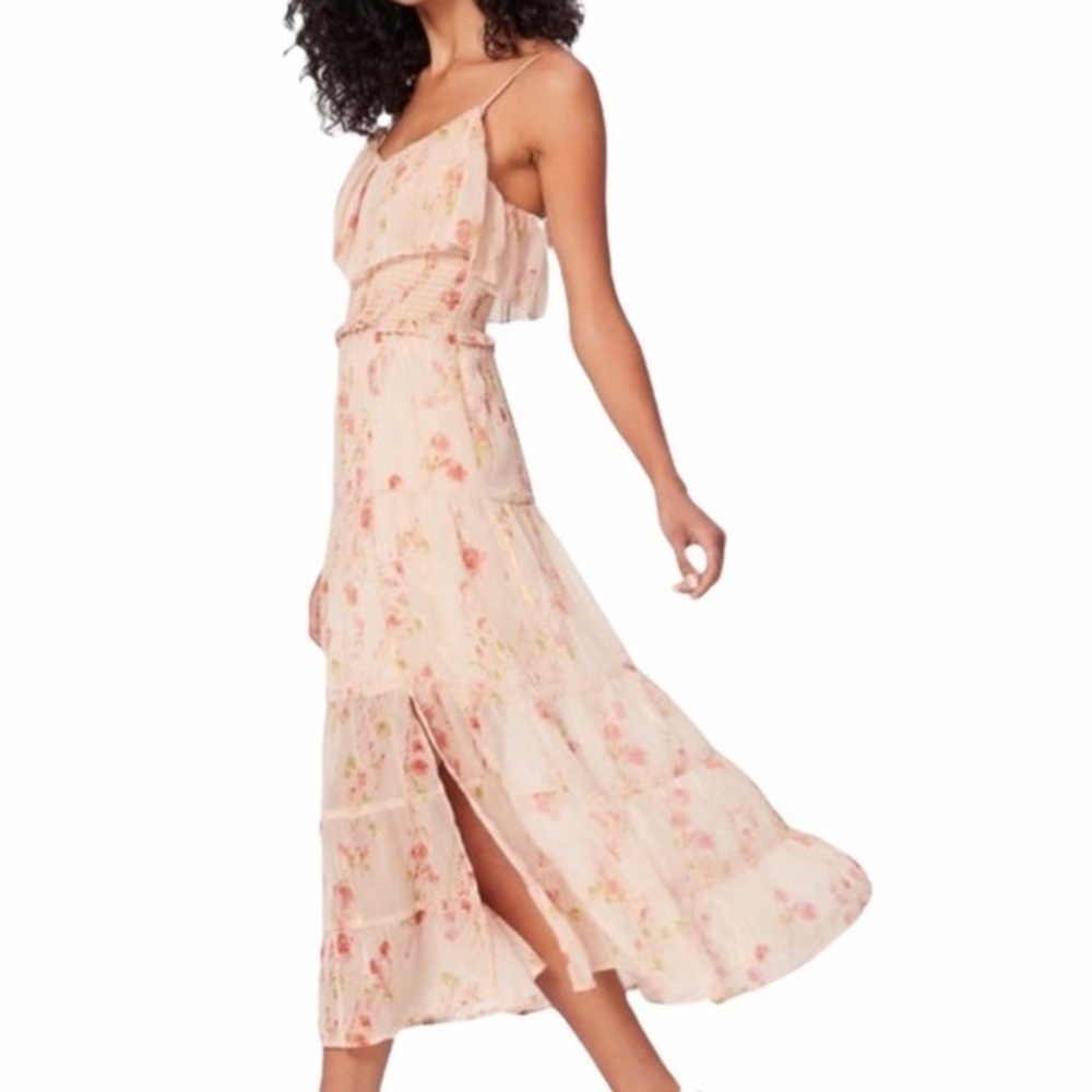 Paige Kalani Floral Print Midi Dress Afterglow Size XL